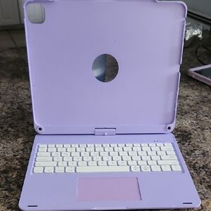 Purple Tablet Case with Keyboard